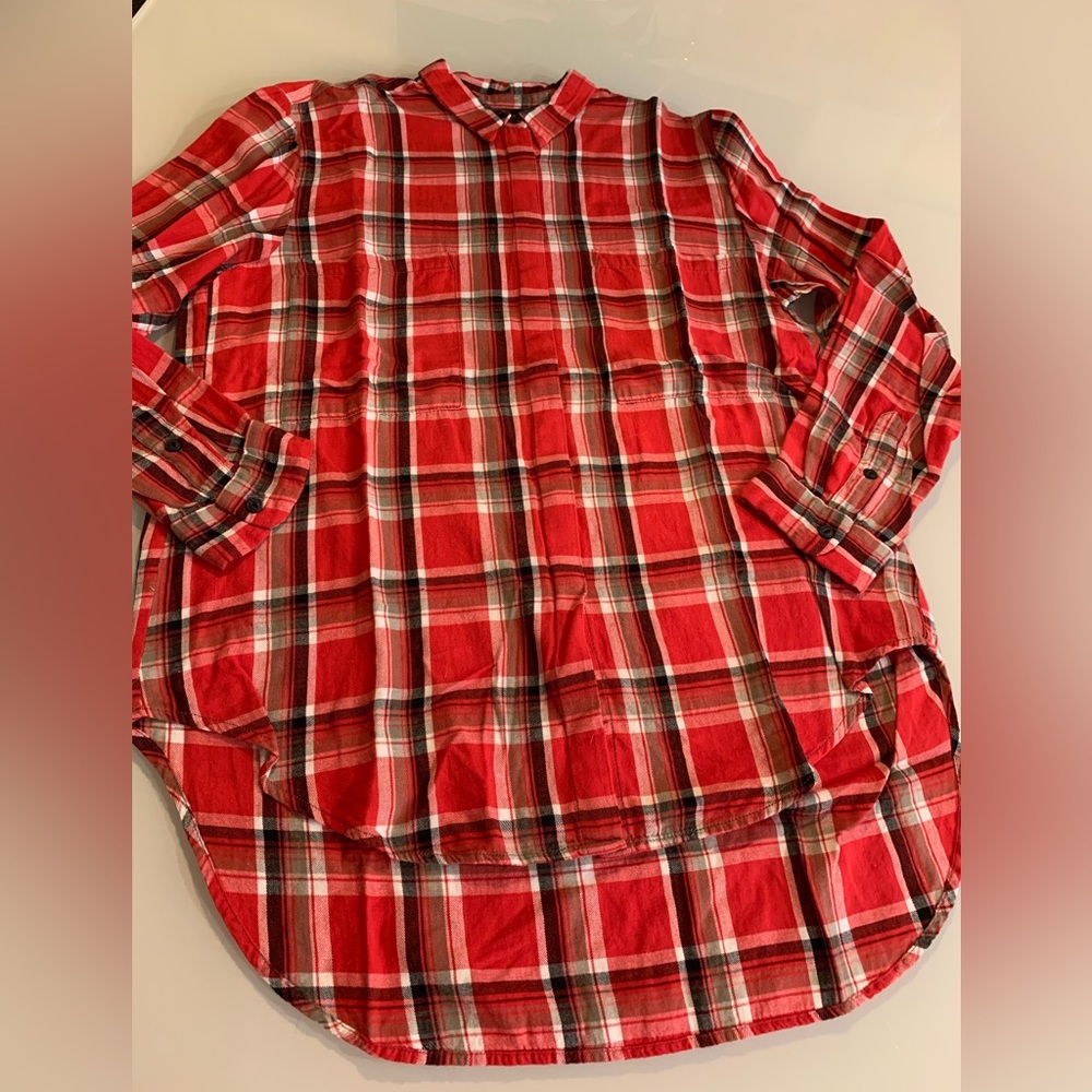Ralph Lauren Button Down Red/white/black Plaid